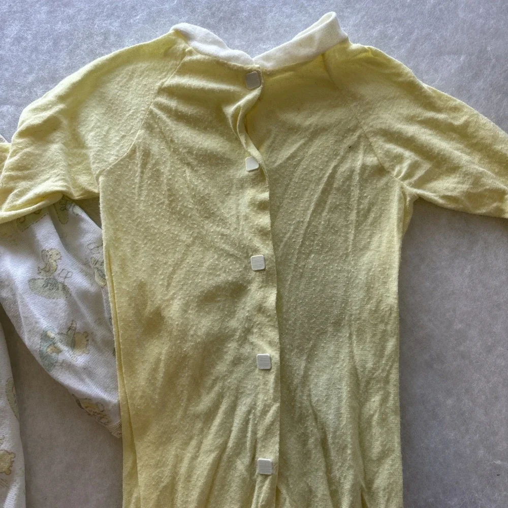 Vintage Sleeper Baby Lot‎ Of 5 Made in USA Pajamas Snaps Thin Lightweight